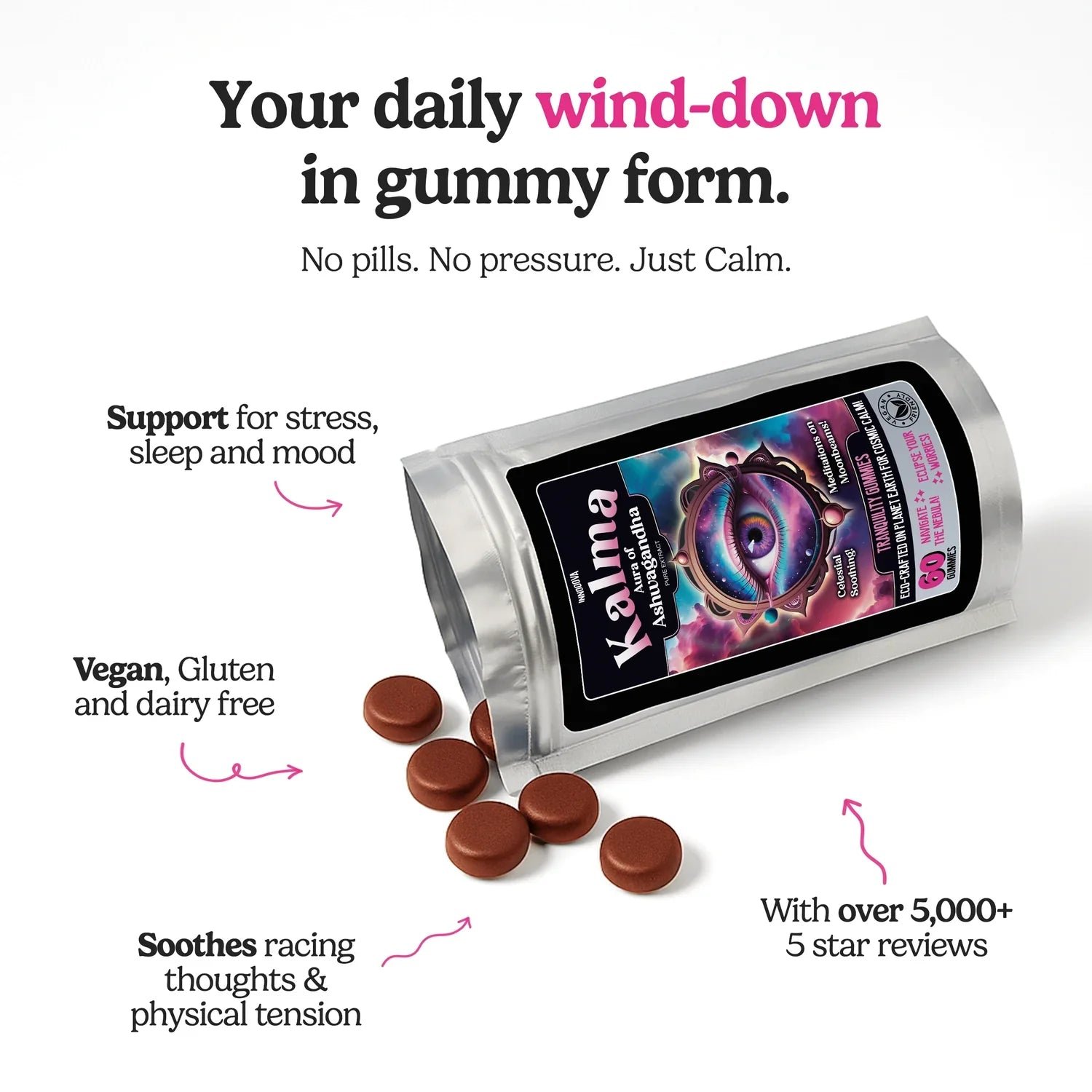 Kalma Ashwagandha Gummies By Inooova 60 Gummies - Image 4